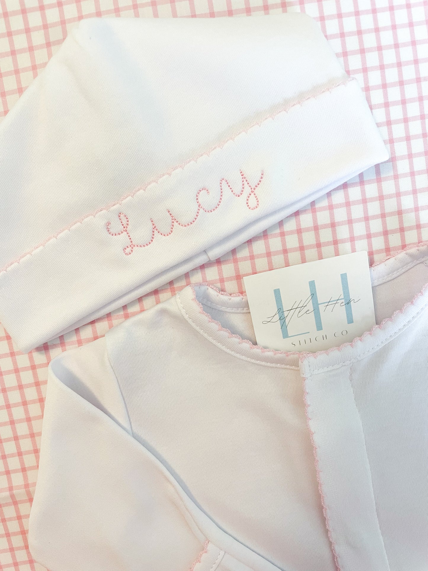 Picot Trim Baby Hat