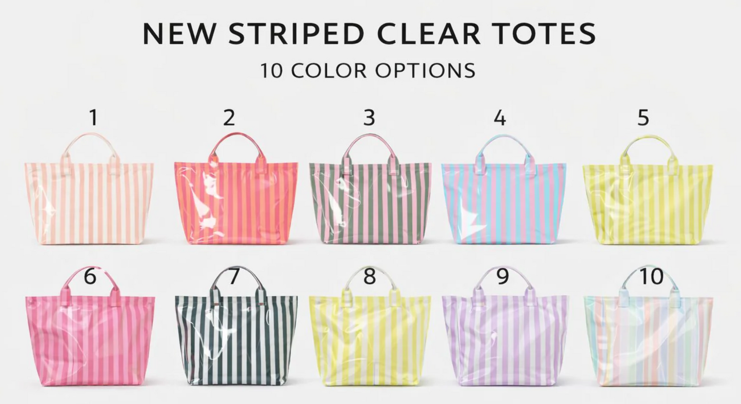 Wipeable Stripe Tote