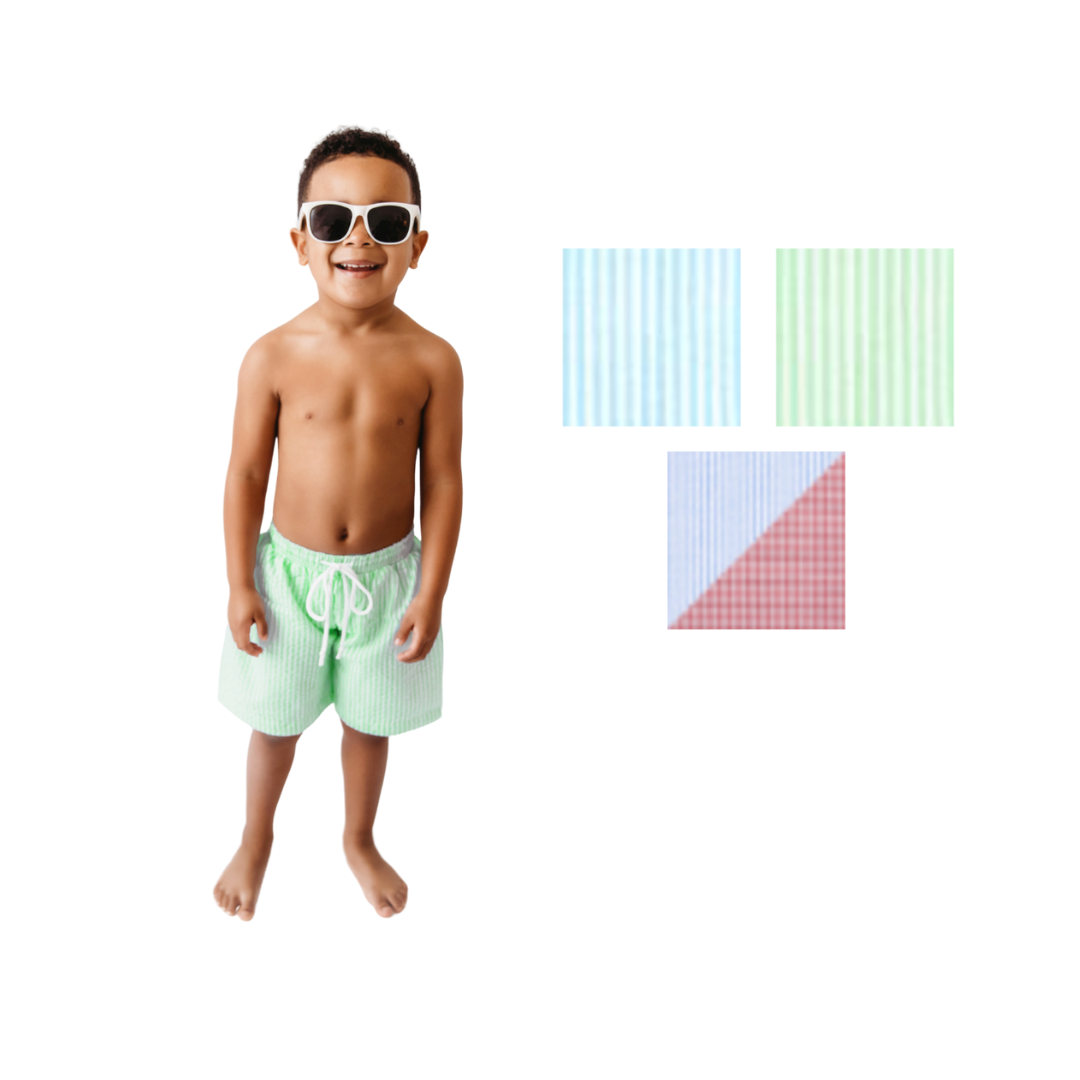 Boys Seersucker Swimsuit