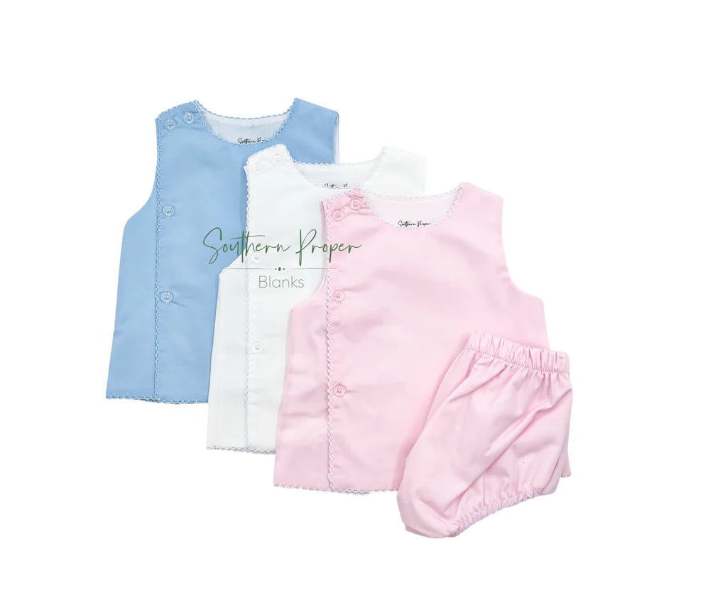 Picot Trim Diaper Set
