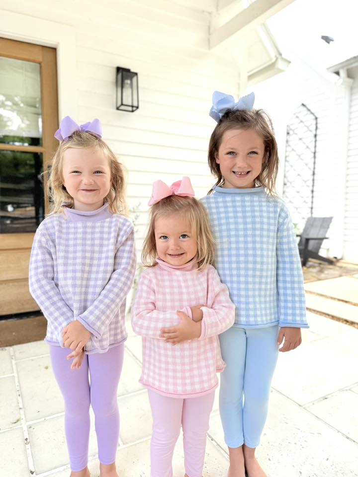 Gingham Rollneck Sweater