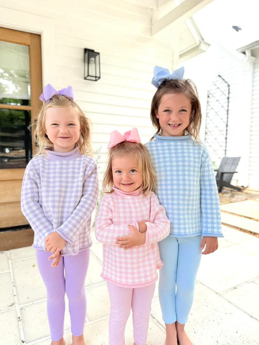 Gingham Rollneck Sweater