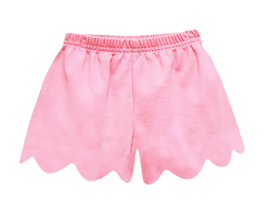 Light Pink Scallop Shorts