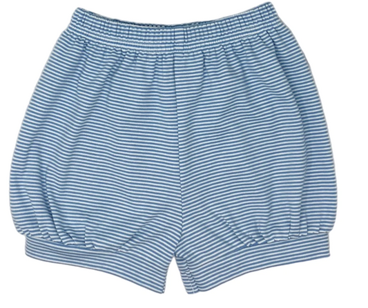 Periwinkle Blue Stripe Banded Shorts