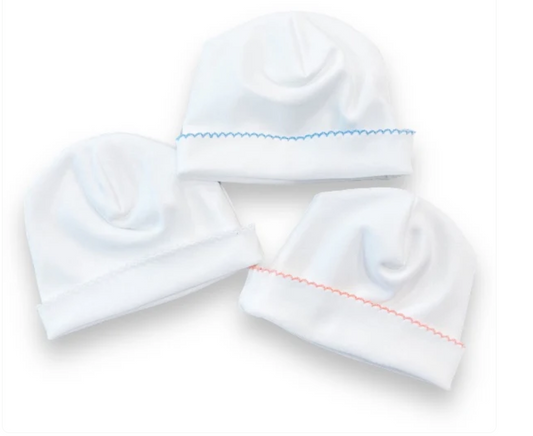 Picot Trim Baby Hat