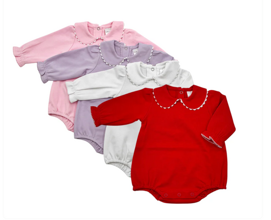 Long Sleeve Scallop Bubble